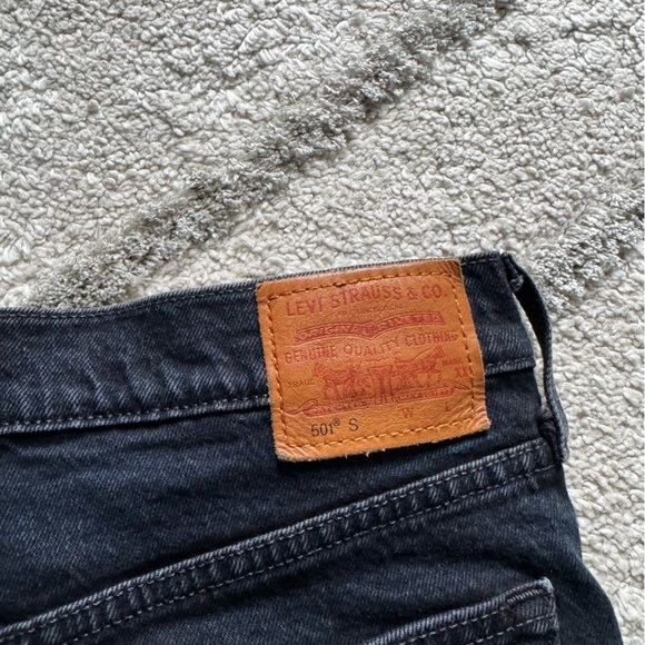 Levi’s jeans premium 501 washed black high rise button fly slim taper 31 - Picture 4 of 12